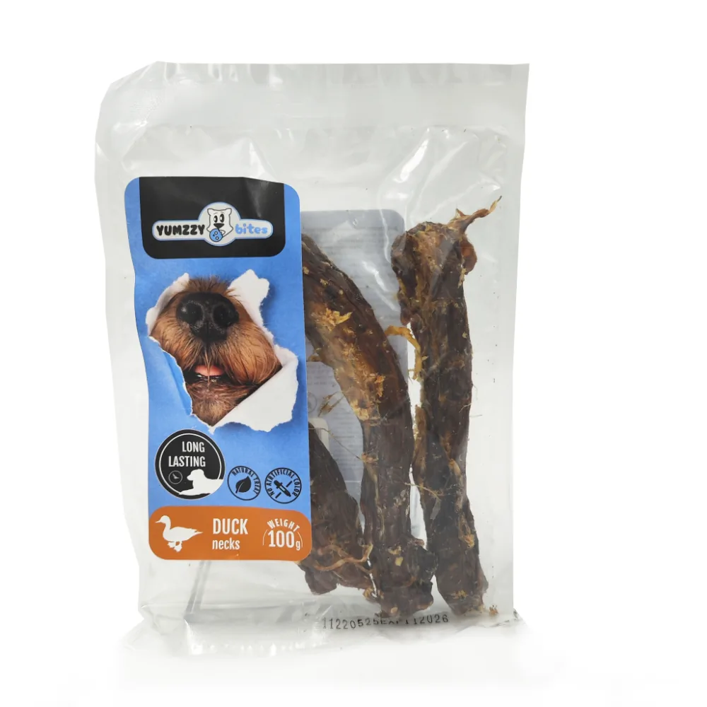 SUŅU GARDUMS YUMZZYBITES, ŽĀVĒTI PĪĻU KAKLI, 100G