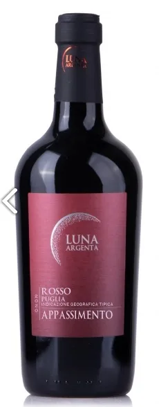 Sarkanvīns Luna Argenta Primitivo Appassimento, sauss, 14,5%, 0,75 l