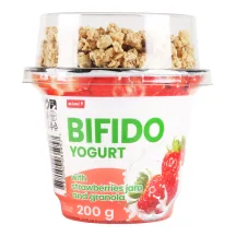 BIFIDO JOGURTS RIMI AR ZEMEŅU IEVĀRĪJUMU UN GRANOLU 200G