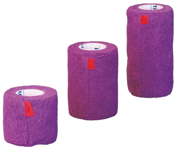 Эластичный самоклеящийся бинт Genia Bitter, фиолетовый, 10 см x 4,5 м