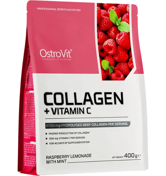 Ostrovit Collagen + Vitamin C 400 g raspberry lemonade with mint pulveris, G