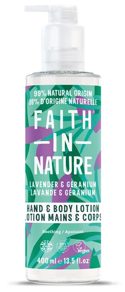 Faith In Nature Lavender&Geranium Hand&Body losjons, 400 ml