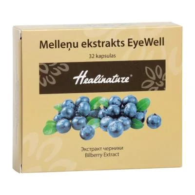 Healinature melleņu ekstrakts eyewell kapsulas N32