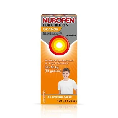 Nurofen For Children Orange 200 mg/5 ml suspensija iekšķīgai lietošanai 100 ml