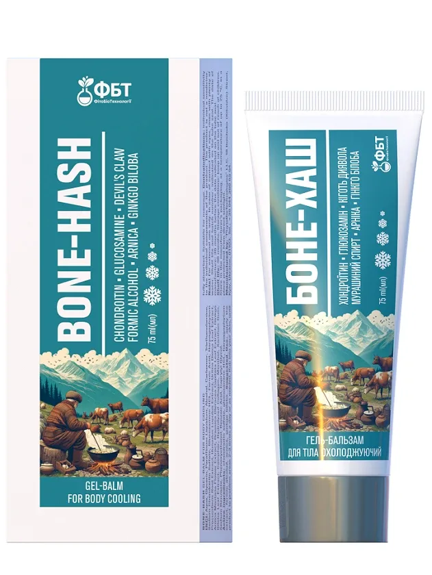 Bone-hash atvēsinošs ķermeņa krēms-balzams, 75 ml