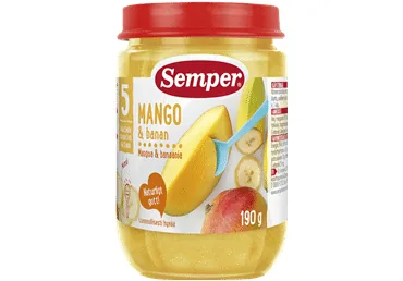BIEZENIS SEMPER MANGO, BANĀNU 6+ 190G