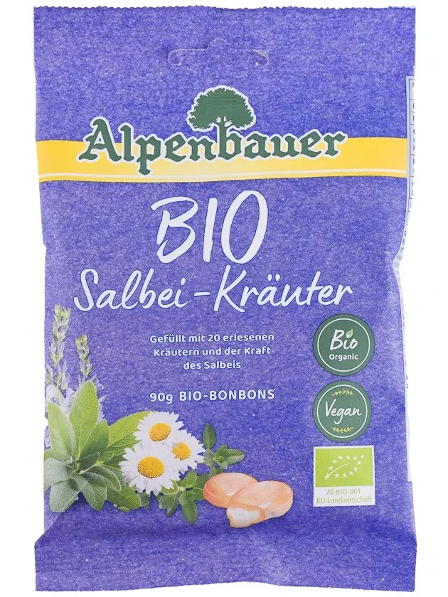 Alpenbauer konfektes salvija un ar 20 augu pildījumu, 90 g
