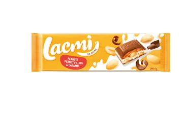 PIENA ŠOKOLĀDE LACMI AR KARAMEĻU - RIEKSTU PILDĪJUMU 295G