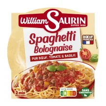 Spageti William Saurin boloņas mērcē ar liellopa gaļu, 300 g