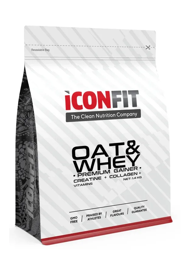 Iconfit Oat&Whey Premium Gainer ar vaniļas garšu, 1,4 kg