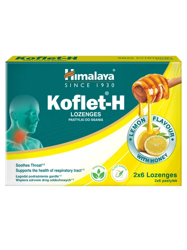 Koflet-H ledenes ar citronu un medus garšu, 12 gb.