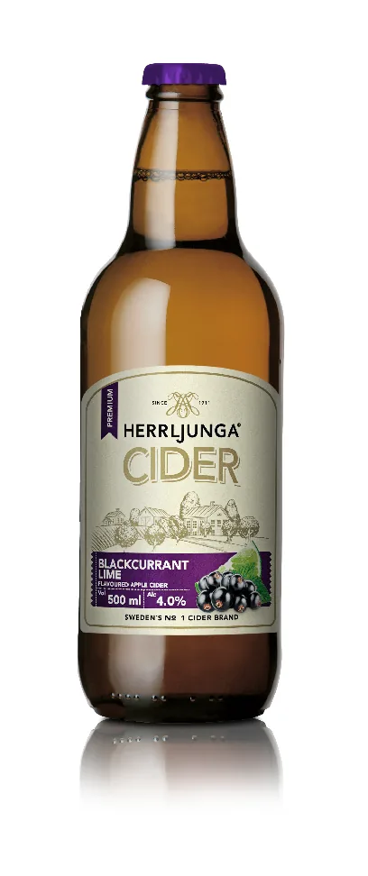 Сидр Herrljunga смородина-лайм, 4%, 0,5 л