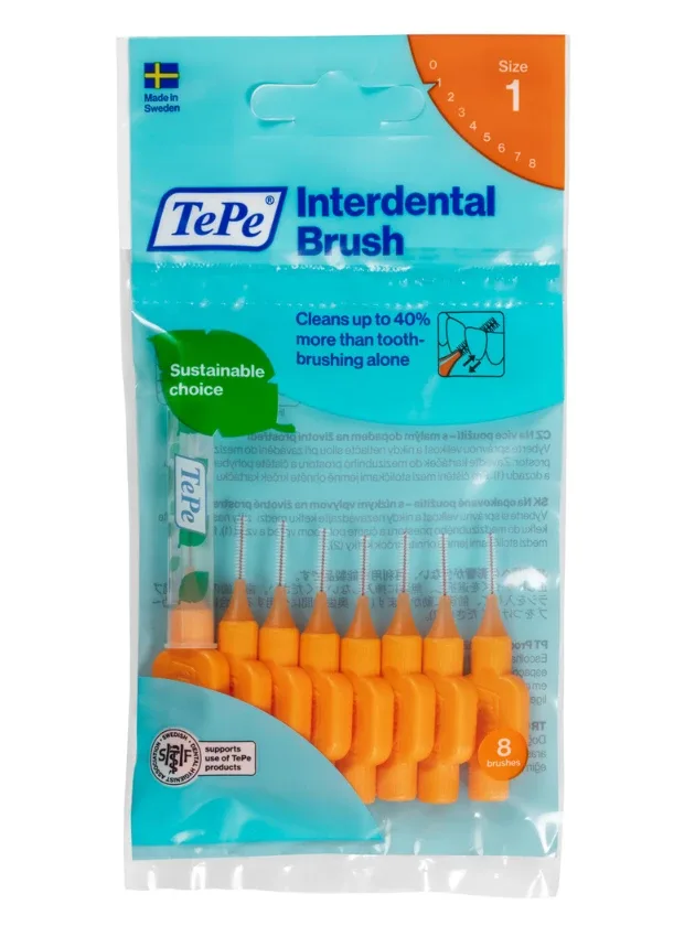 Tepe Interdental Brush starpzobu birstītes 0,45 mm, oranža, 8 gab.
