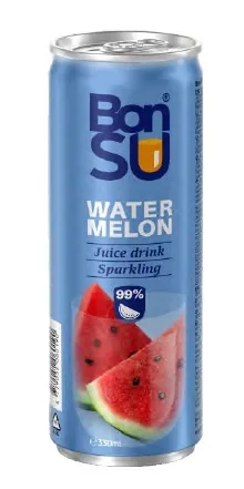 GĀZĒTS ATSPIRDZINOŠS ARBŪZU SULAS DZĒRIENS BONSU, 330 ML (DEP)