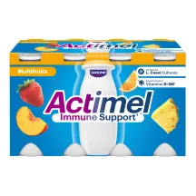 JOGURTA DZĒRIENS ACTIMEL MULTIAUGĻU AR L. CASEI DANONE UN B6 UN D VITAMĪNIEM 8X100G