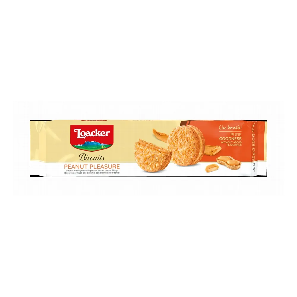 LOACKER BISCUITS PEANUT PLEASURE 80GX12