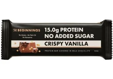 PROTEĪNA BATONIŅŠ VANIĻAS BEZ CUKURA THE BEGINNINGS 50G