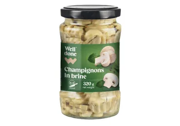ŠAMPINJONI SĀLSŪDENĪ WELL DONE SAGRIEZTI 320G