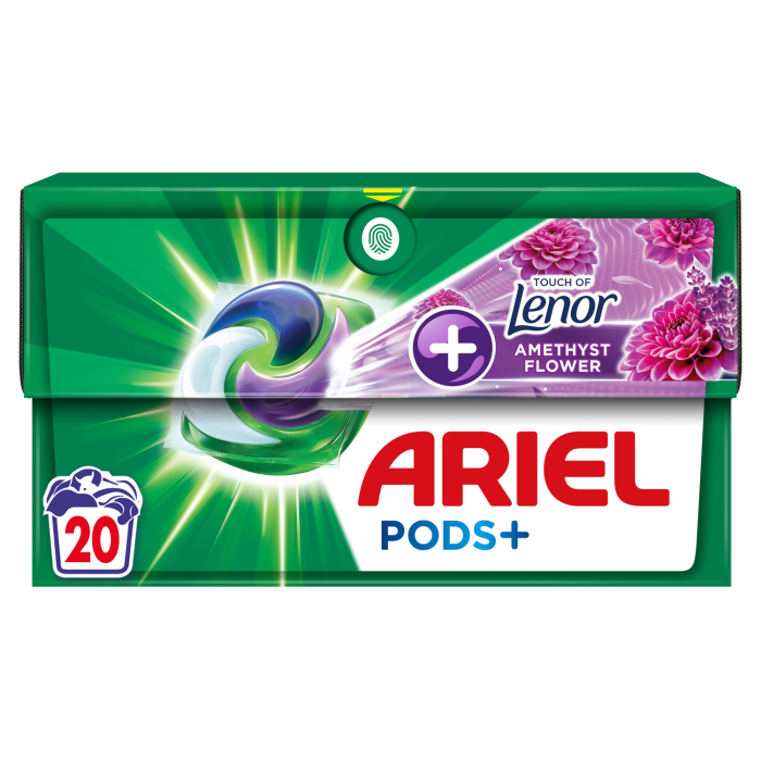 VEĻAS MAZGĀŠANAS KAPSULAS ARIEL AMETHYST FLOWER 20GAB.