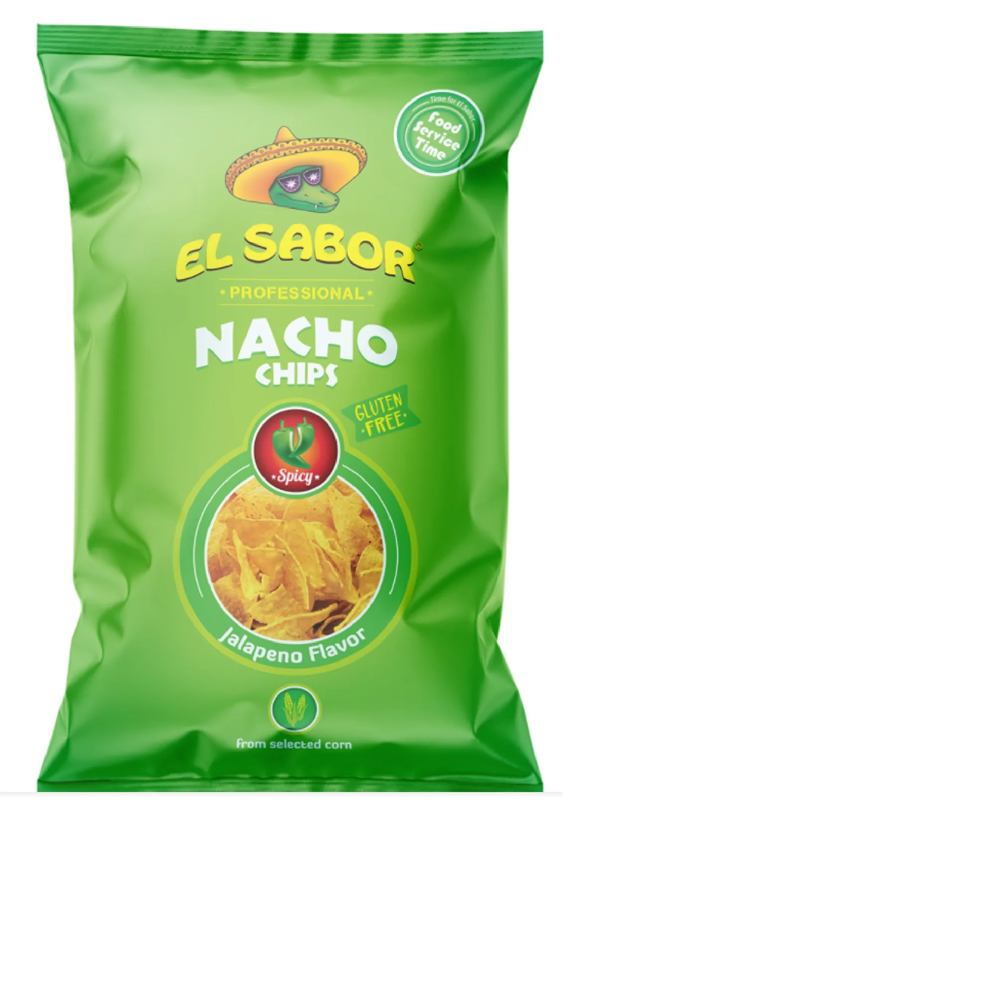 KUKURŪZAS ČIPSI EL SABOR, AR HALAPENJO, 425G