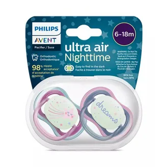 Māneklītis Philips Avent Ultra Air Night meitenēm 6-18 m 2 gab