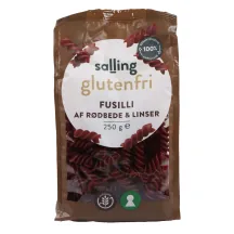 BEZGLUTĒNA PASTA SALLING GLUTENFRI FUSILLI, BIEŠU UN LĒCU 250G