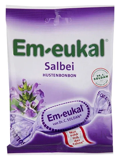 Em-Eukal Salvija konfektes ar C vitamīnu, 75 g