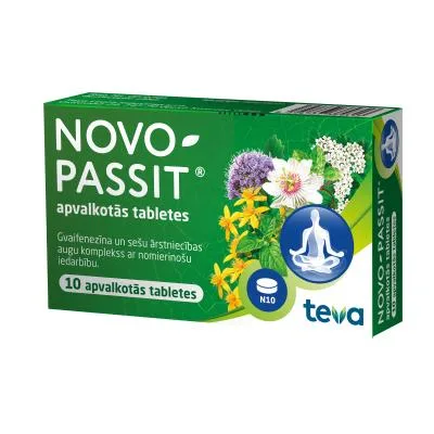 Novo-Passit Apvalkotas tabletes N10