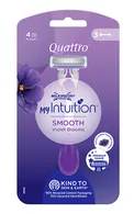 WILKINSON QUATTRO SMOOTH VIOLET BLOOM VIENREIZĒJĀS LIETOŠANAS SKUVEKLIS SIEVIETĒM, 3GAB.
