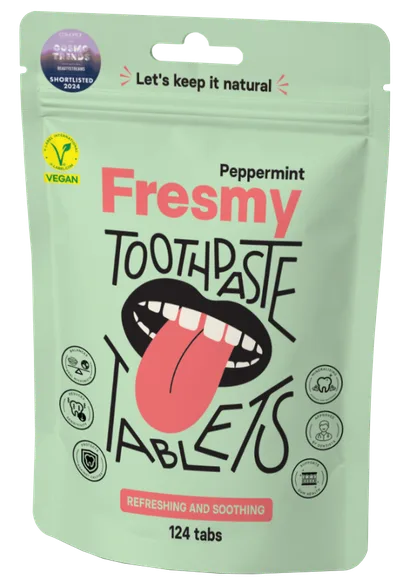 Fresmy Peppermint zobu pastas tabletes, 124 gab.
