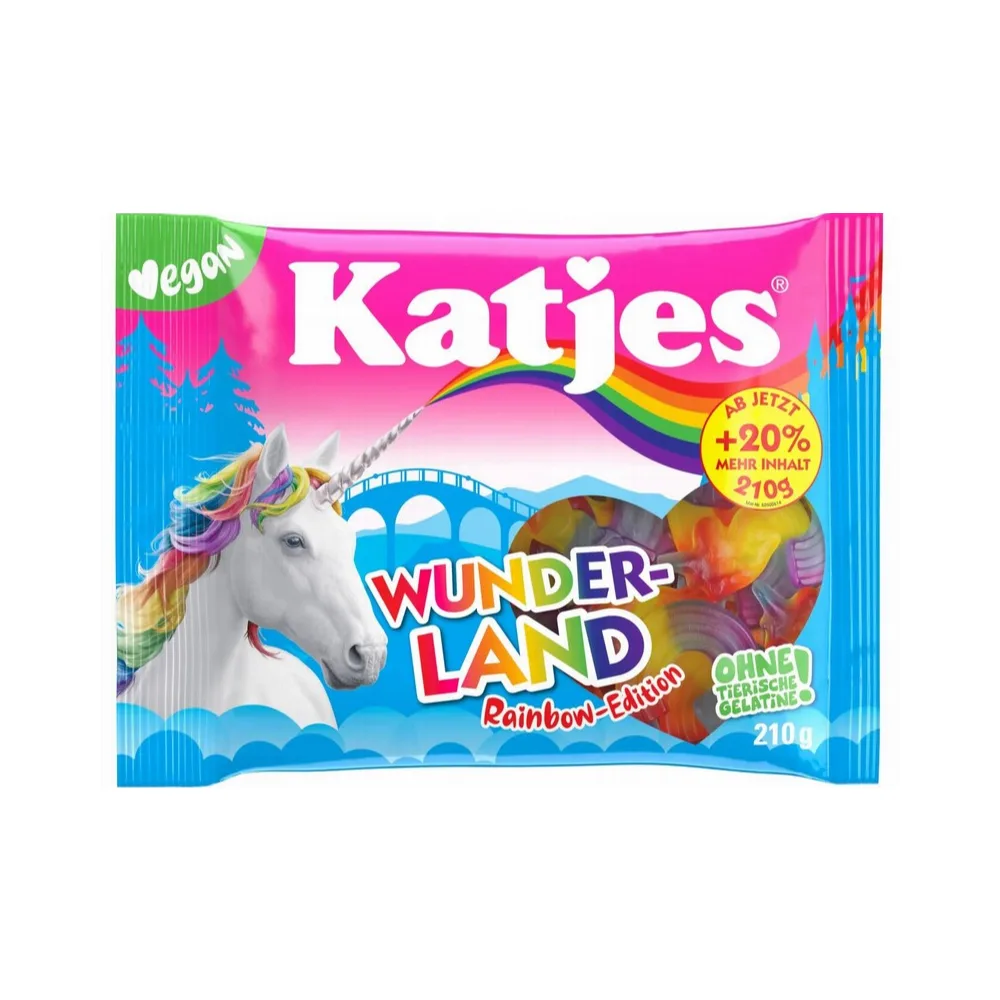 Жевательные конфеты Katjes Wunderland Rainbow Edition, 210 г