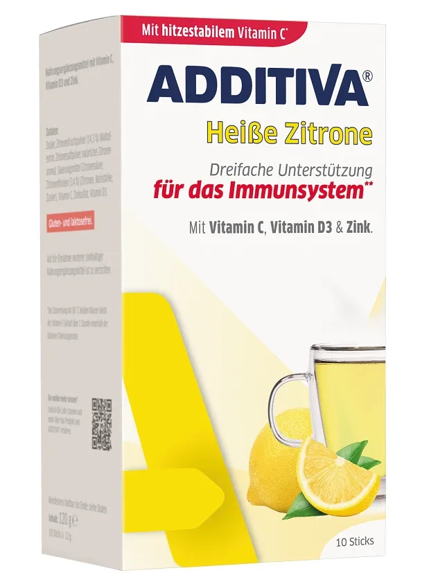 Additiva Heiser Zitrone karstais dzēriens citrons, 10 paciņas