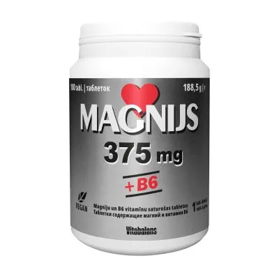 Vitabalans Magnijs 375 mg + B6 tabletes N180