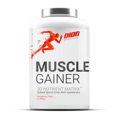 Dion Sportlab Muscle Gainer zemeņu garša pulveris 1250 g