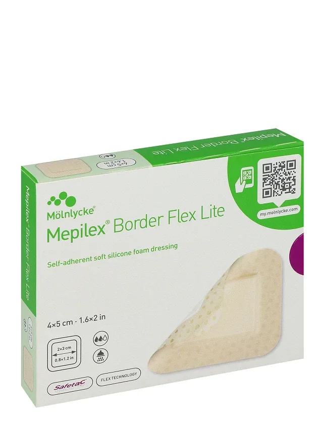 Mepilex border flex lite 4 x 5 cm, 10 gb.