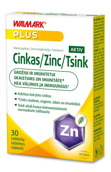 Walmark Zinc Aktiv tabletes, 30 gab.
