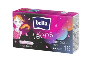 HIGIĒNISKIE TAMPONI BELLA TEENS MINI 16GAB.