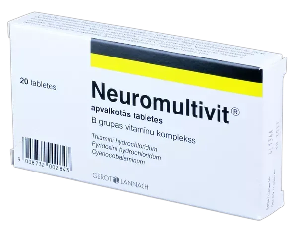 Neuromultivit N20 apvalkotās tabletes, 20 gab.