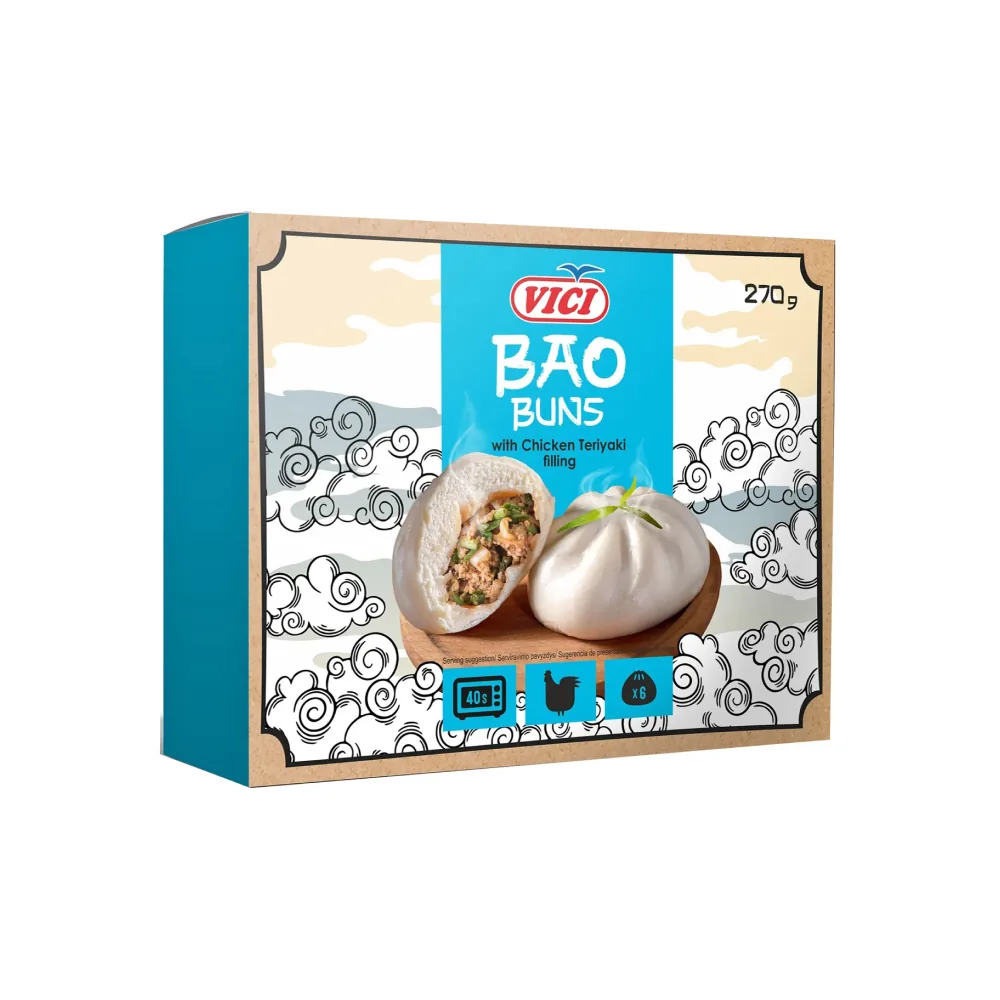 SALDĒTS BAO BUNS AR VISTAS TERIJAKI MĒRCES PILD. 270G, VIČI