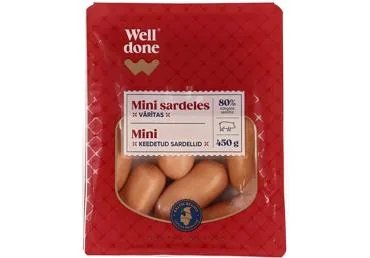MINI SARDELES WELL DONE VĀRĪTAS 450G