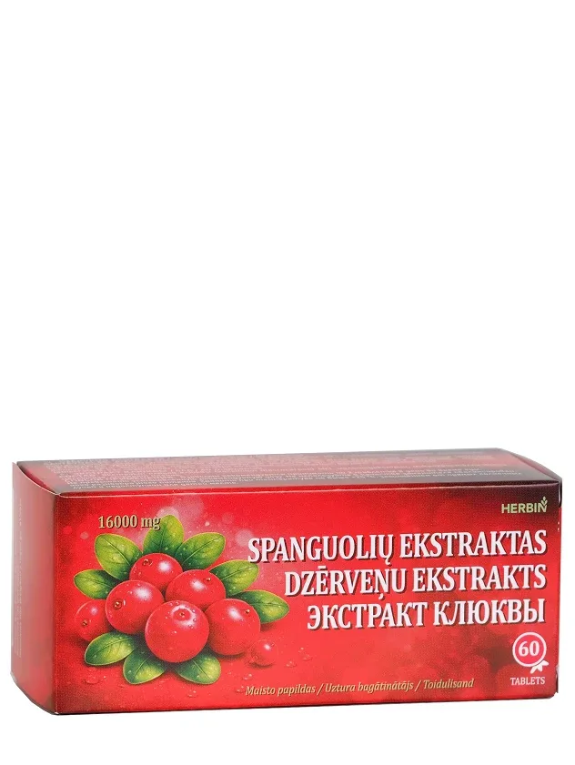 Herbin dzērveņu ekstrakts, 60 tabletes