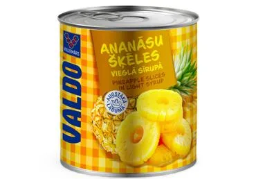 ANANASU ŠĶĒLES VIEGLĀ SĪRUPĀ VALDO 840G