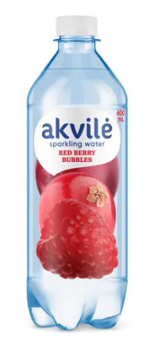 AROMATIZĒTS DZERAMAIS ŪDENS AKVILE AR SARKANO OGU AROMĀTU, GĀZĒTS, 0,6L (DEP)