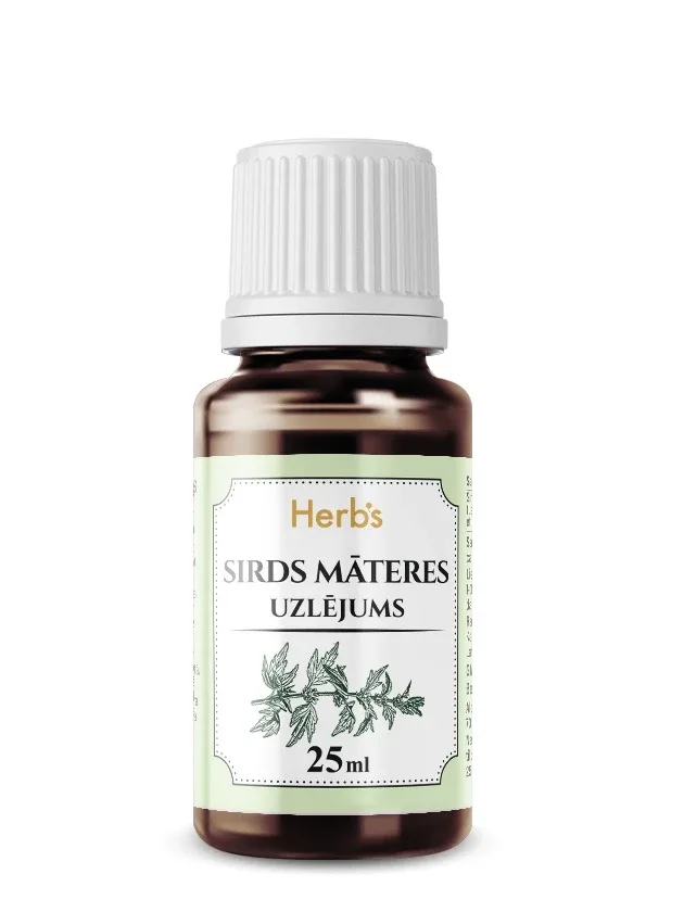 Sirds māteres uzlējums šķīdums iekšķīgai lietošanai alc. 70 tilp. %, 25 ml