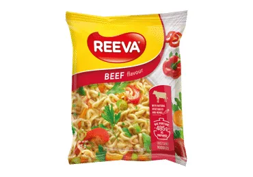 ĀTRI PAGATAVOJAMAS NŪDELES REEVA AR LIELLOPU GAĻAS GARŠU 85G