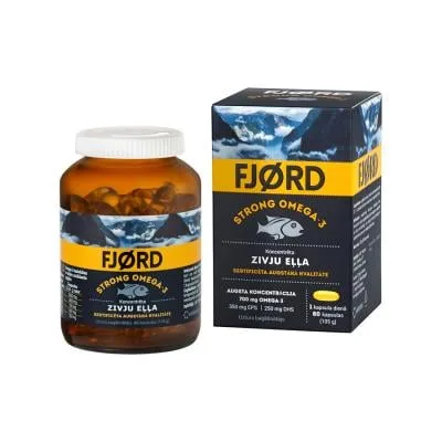 Fjord Strong Omega-3 zivju eļļa kapsulas N80