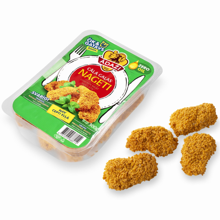 CĀĻA GAĻAS GAĻAS NAMS ĀDAŽI NAGETI ZERO OIL 300G