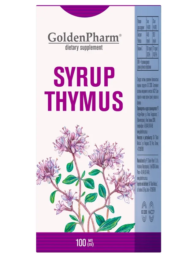 Golden pharm timiāna sīrups, 100 ml