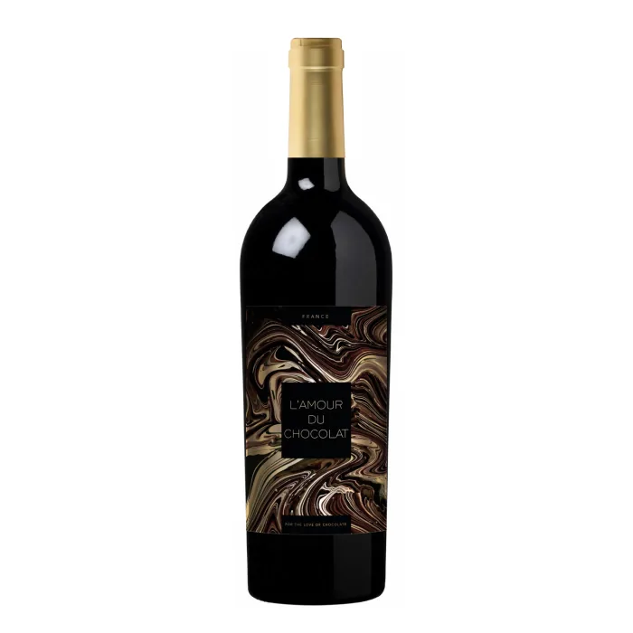 Sauss sarkanvīns ar aizsargātu ģeogrāfiskās izcelsmes norādi L'Amour du Chocolat Cabernet Syrah Pays D'oc 13,5% 0,75 l