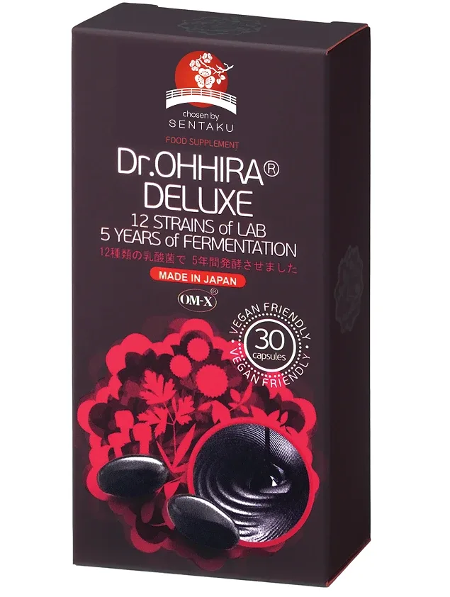 Dr. Ohhira Deluxe 12 pienskābo baktēriju celmu komplekss, 30 kapsulas